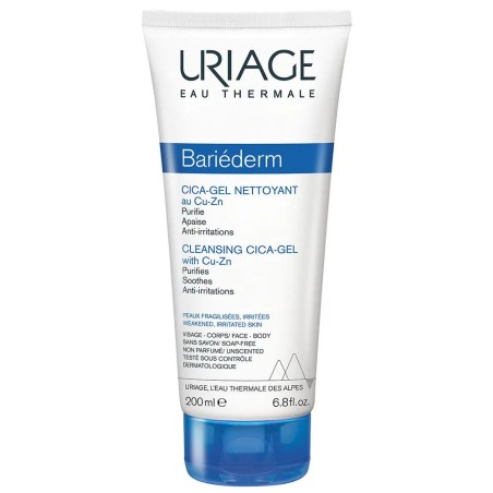 Uriage Hygiène visage Gel Nettoyant Bariederm Peaux Fragilisées 200ml