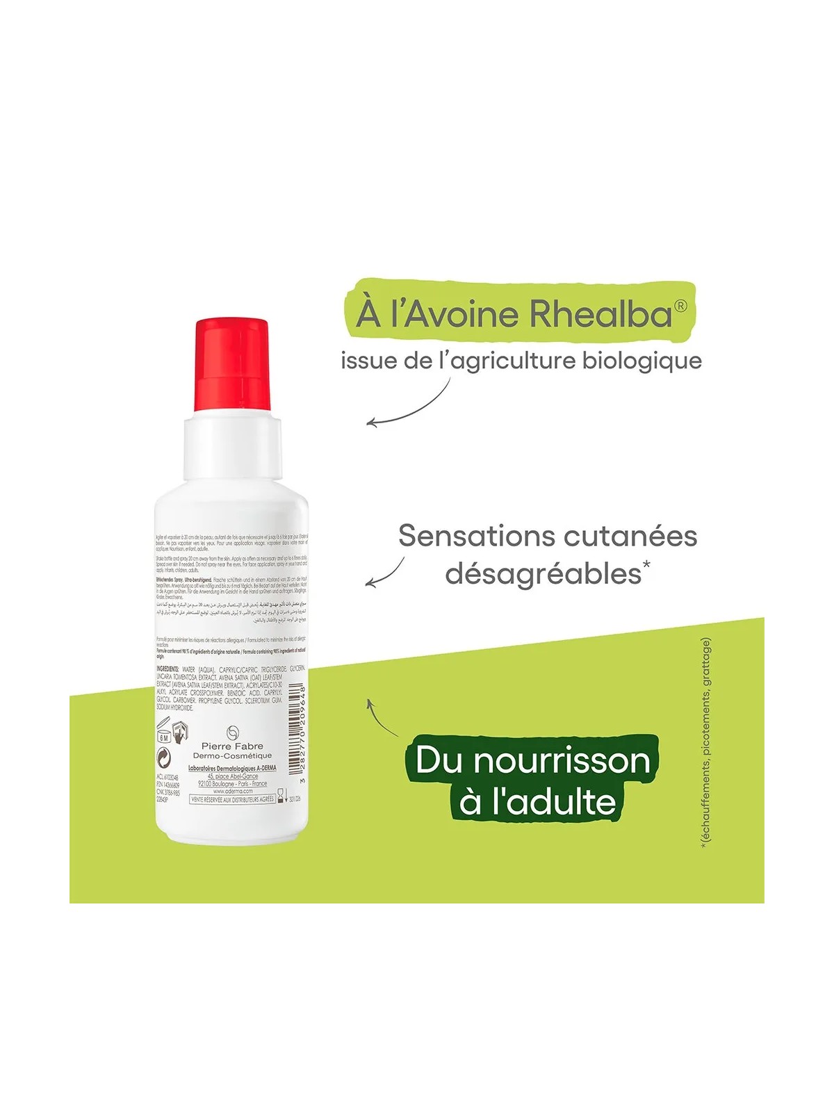 A-Derma Cutalgan Spray Rafraichissant Ultra-calmant 100ml