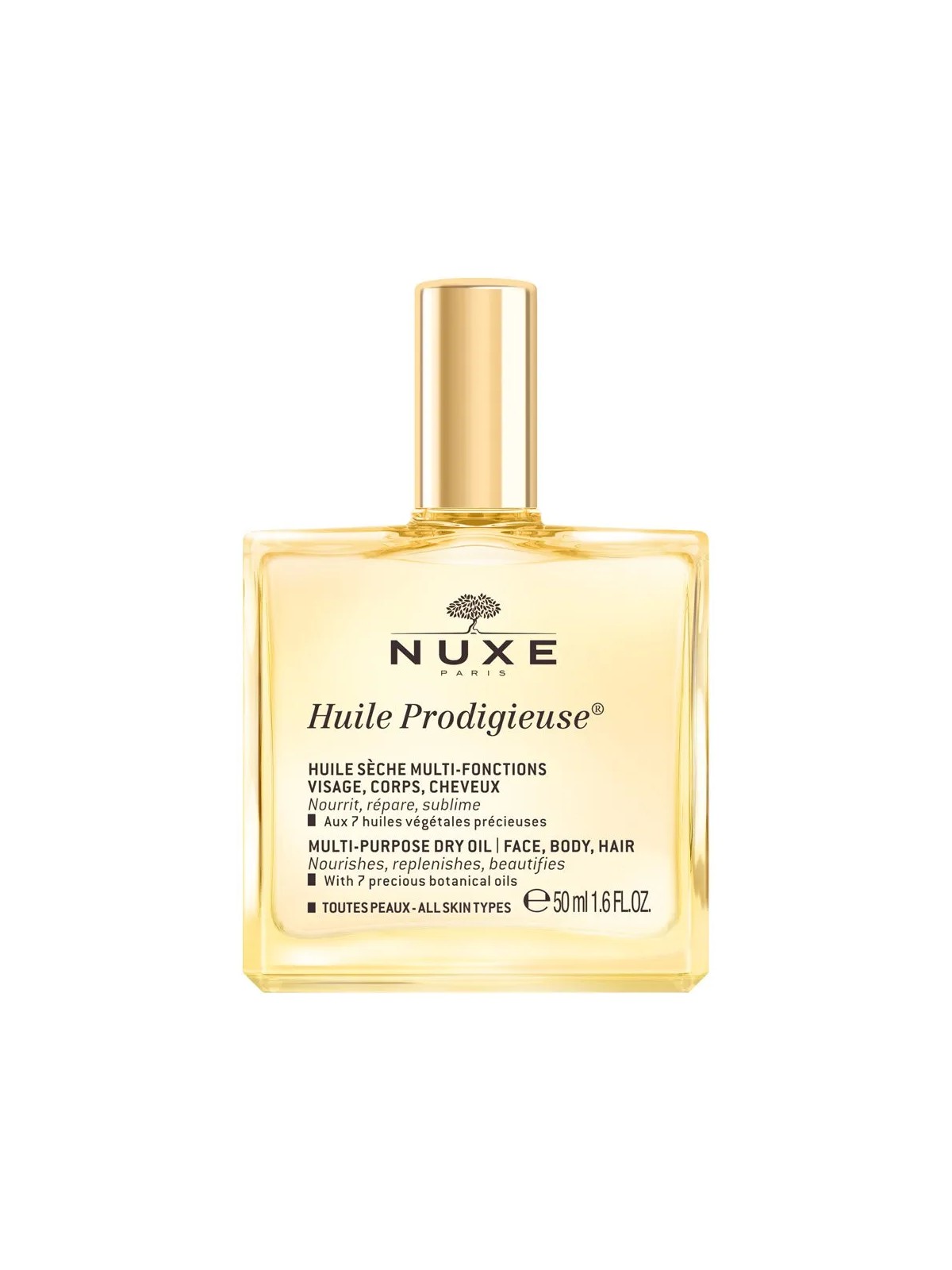 Nuxe Huile Prodigieuse Huile Seche Multi-fonctions Visage Corps Et Cheveux 50ml