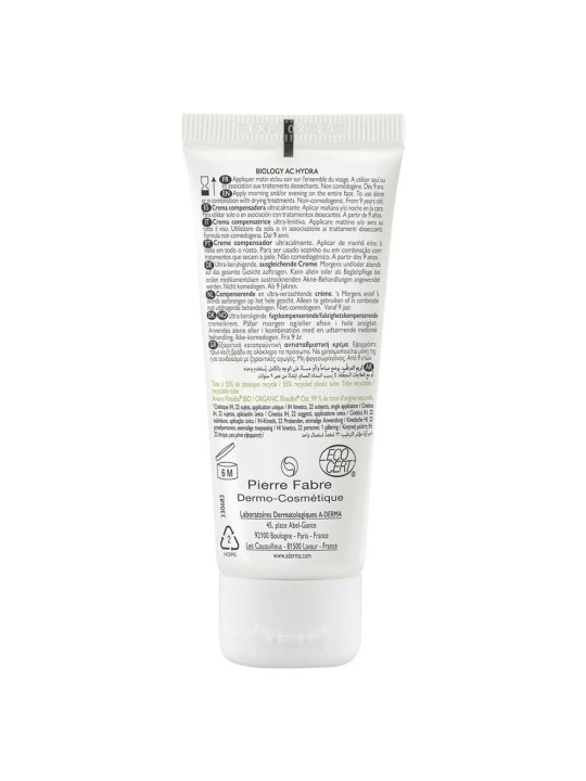 A-Derma Biology AC Crème Compensatrice Ultra-Apaisante Hydra 40ml