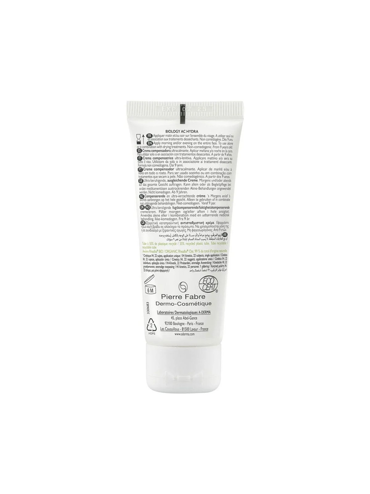 A-Derma Biology AC Crème Compensatrice Ultra-Apaisante Hydra 40ml