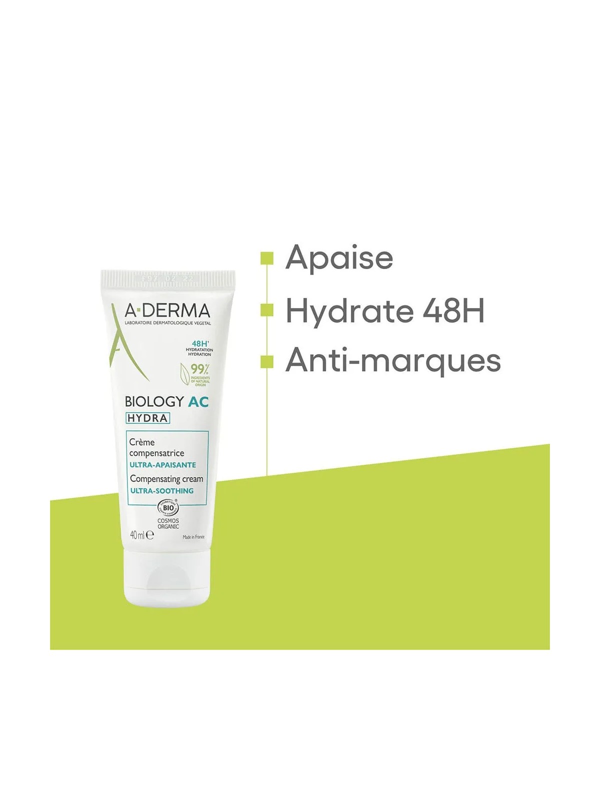 A-Derma Biology AC Crème Compensatrice Ultra-Apaisante Hydra 40ml