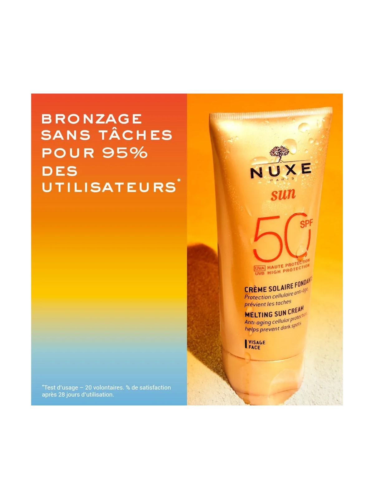 Nuxe Sun Creme Fondante Haute Protection Visage Spf50 50ml