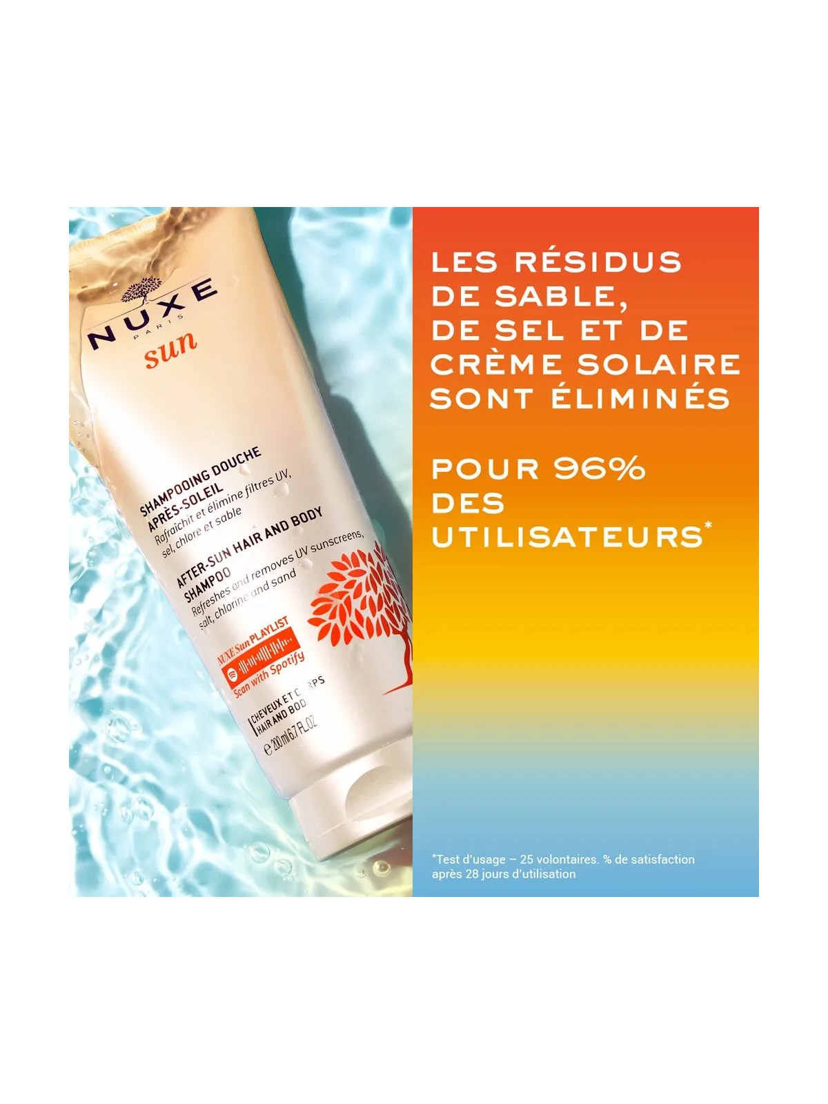 Nuxe Sun Shampooing Douche Hydratant Apres-soleil Corps Et Cheveux 200ml