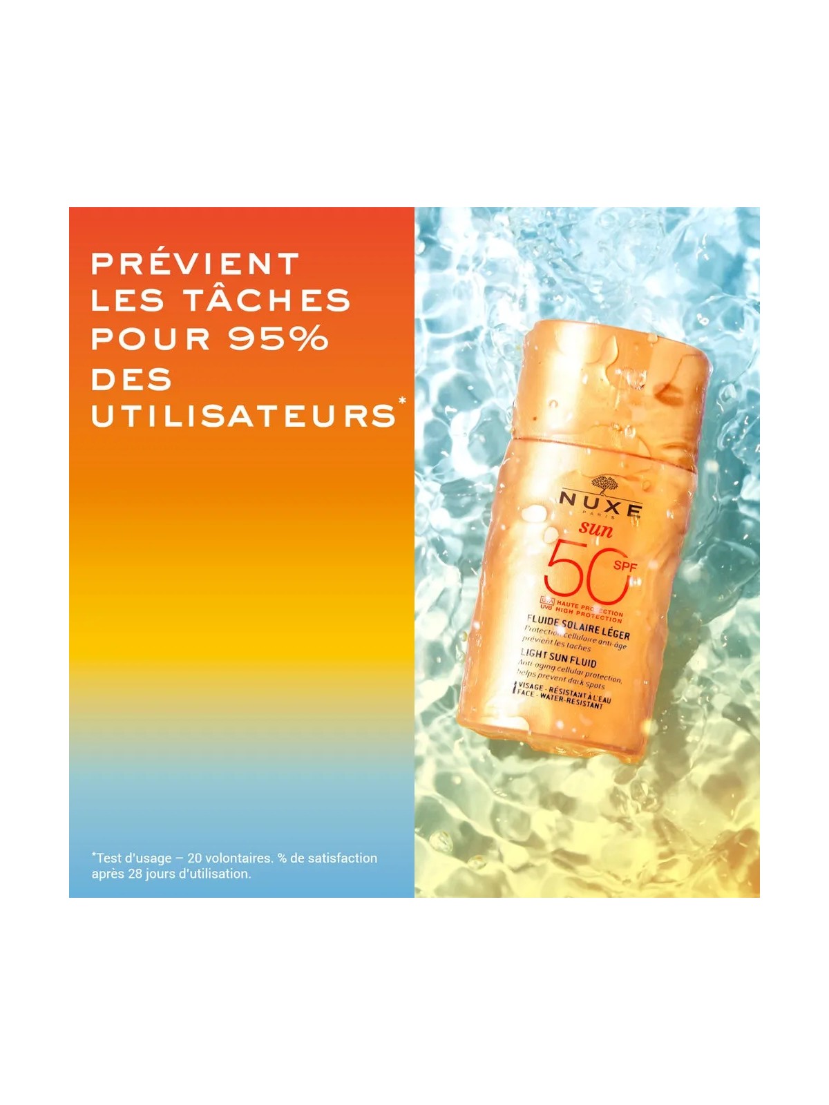 Nuxe Sun Fluide Leger Haute Protection Spf50 Peaux Normales A Mixtes 50ml