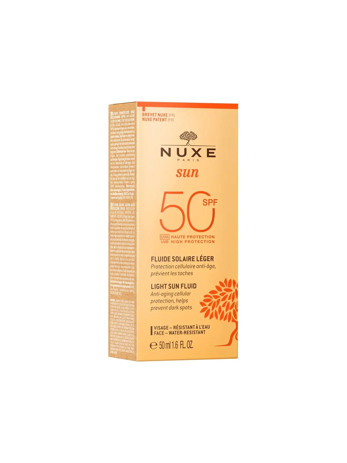 Nuxe Sun Fluide Leger Haute Protection Spf50 Peaux Normales A Mixtes 50ml