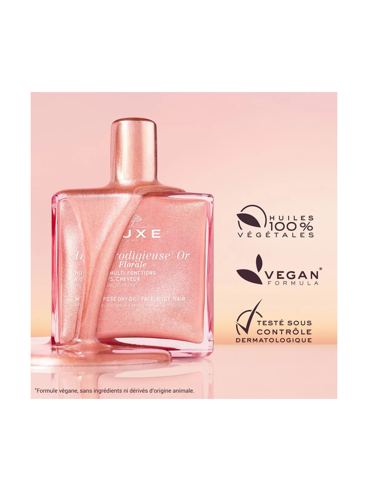 Nuxe Huile Prodigieuse Huile Seche Multi-fonctions Or Florale Visage Corps Et Cheveux 50ml