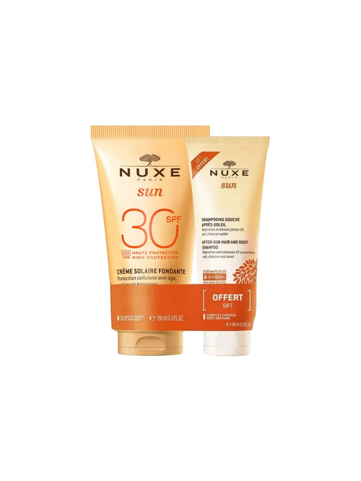 Nuxe Sun Lait Fondant SPF30 + Shampooing Douche Offert