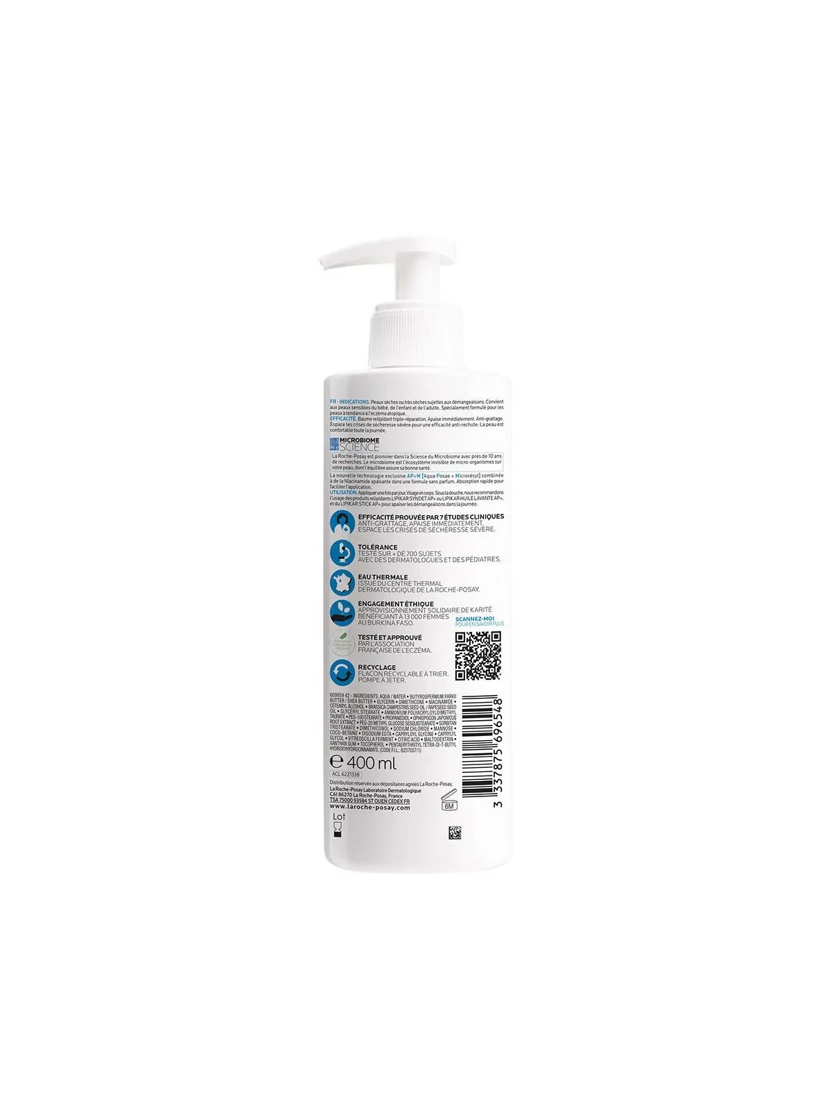 La Roche-Posay Lipikar Baume AP+m Peaux A Tendance Eczema Atopique 400ml