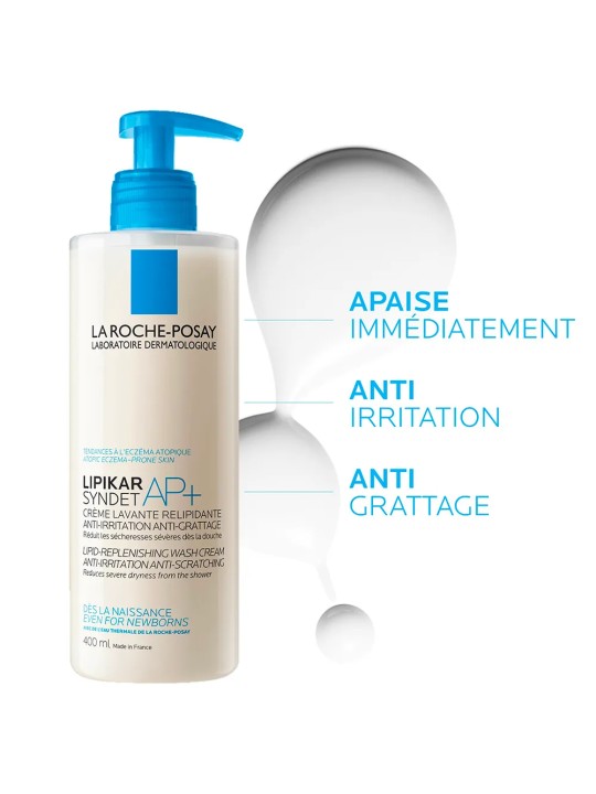 La Roche-Posay Lipikar Creme Lavante Syndet Ap+ Peaux Tendance Eczema Atopique 400ml