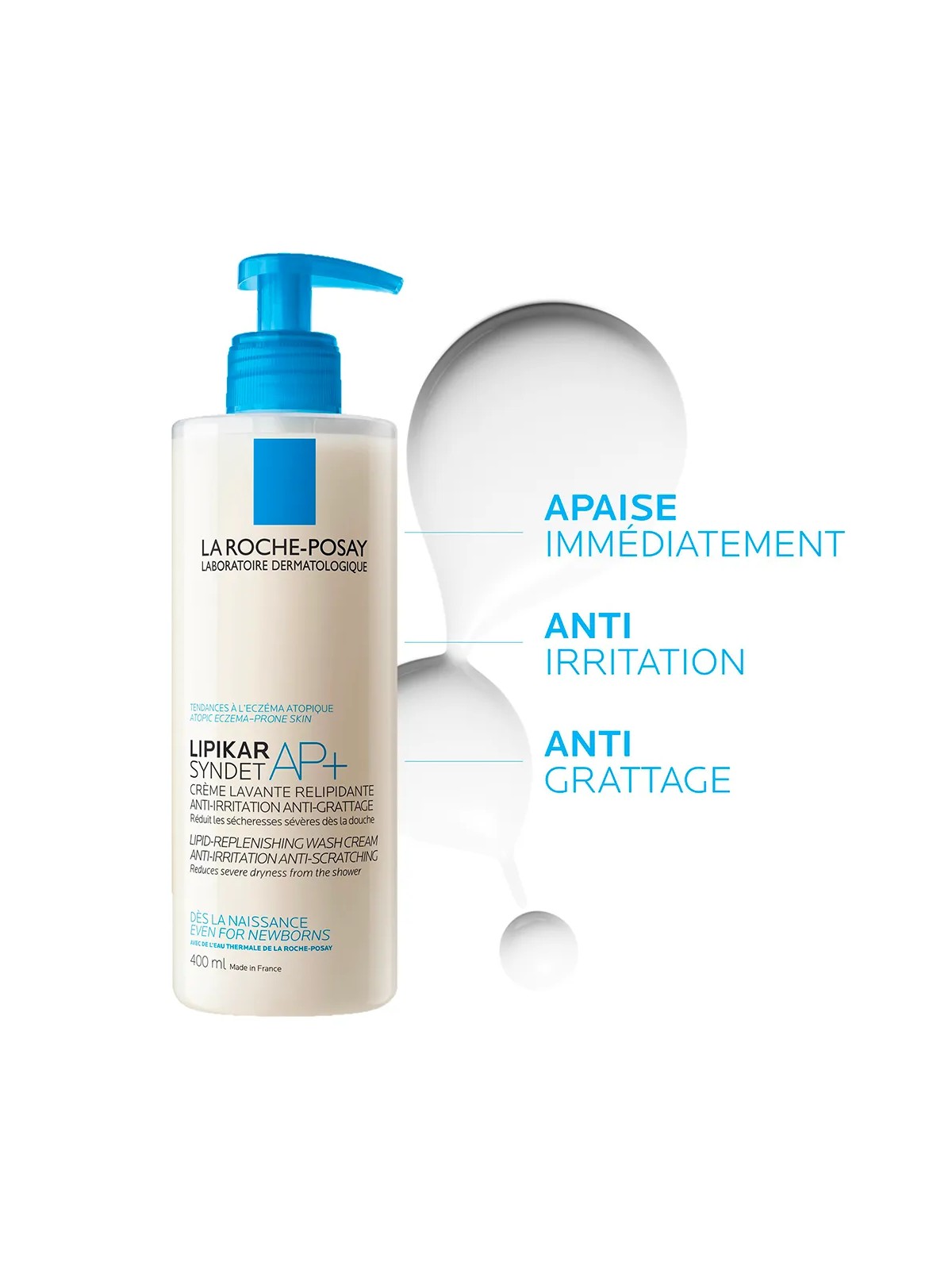 La Roche-Posay Lipikar Creme Lavante Syndet Ap+ Peaux Tendance Eczema Atopique 400ml