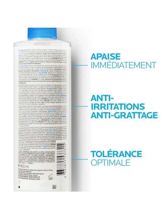 La Roche-Posay Lipikar Creme Lavante Syndet Ap+ Peaux Tendance Eczema Atopique 400ml