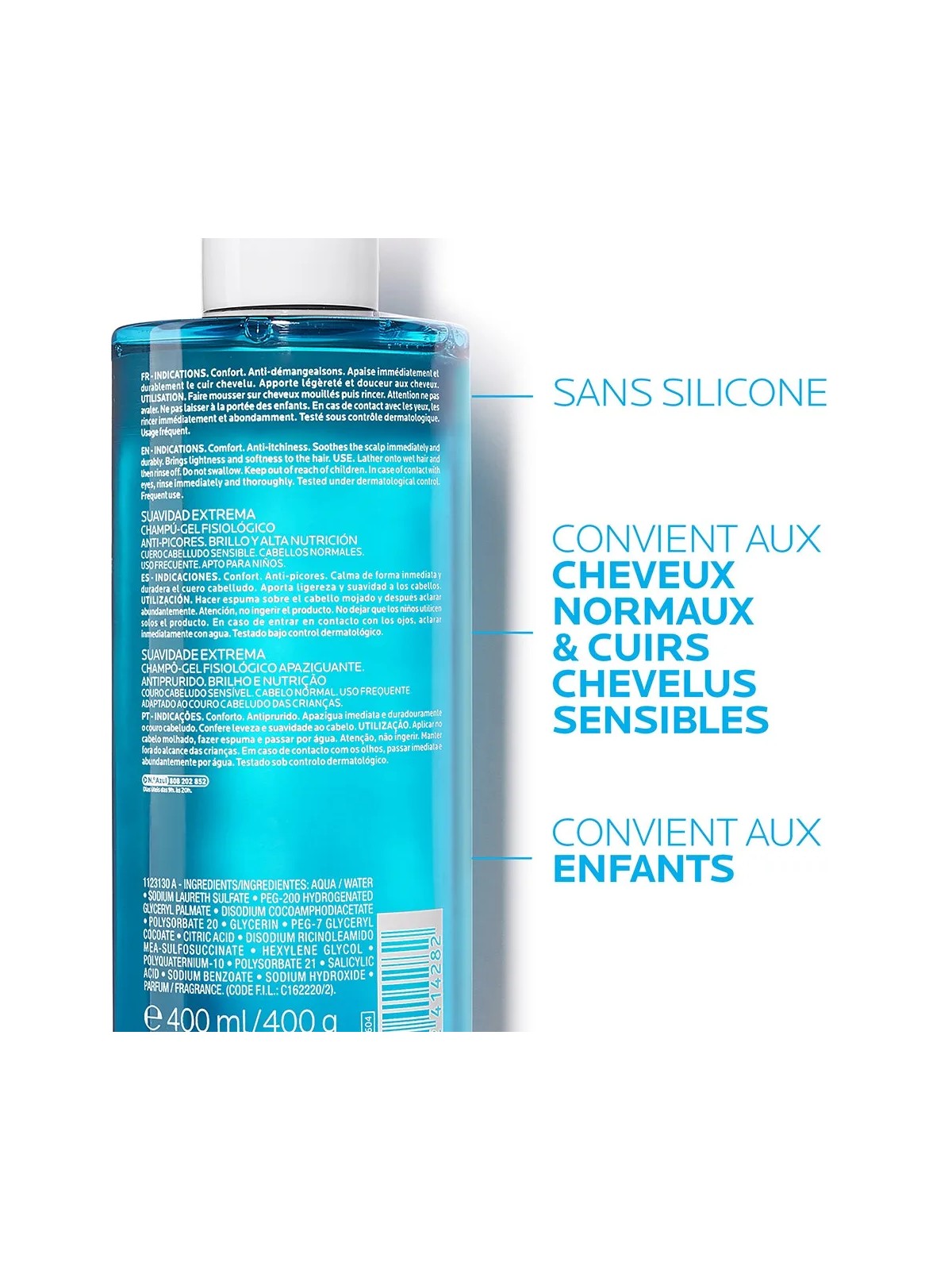 La Roche-Posay Kerium Shampooing-gel Apaisant Kerium Doux Extreme 400 ml