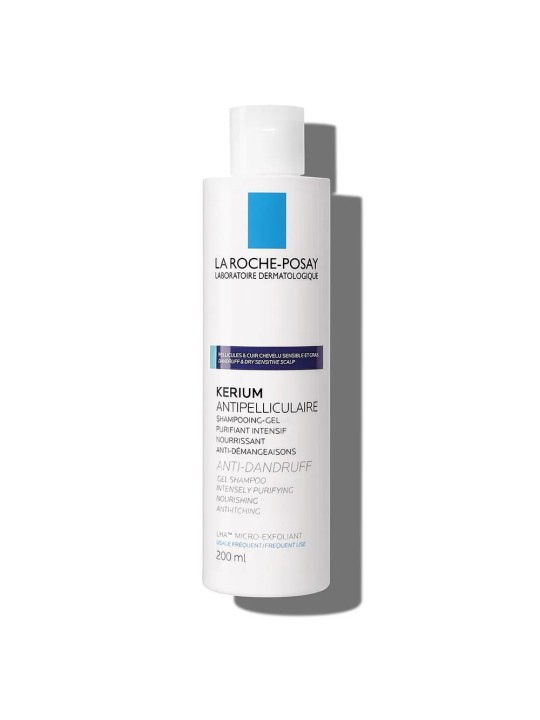 La Roche-Posay Kerium Gel Purifiant Antipelliculaire Cuir Chevelu Gras 200ml